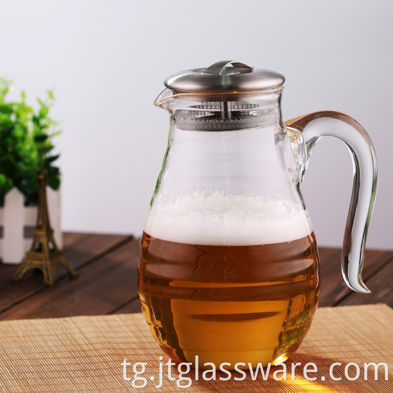 Juice Beverage Glass Pitcher 